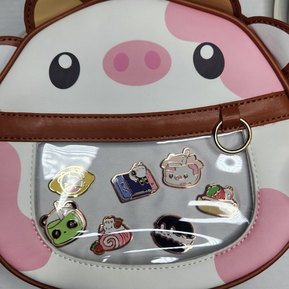 Pwoffy Strawberry Fruit Cow Crossbody/backpack - Picture 2 of 9